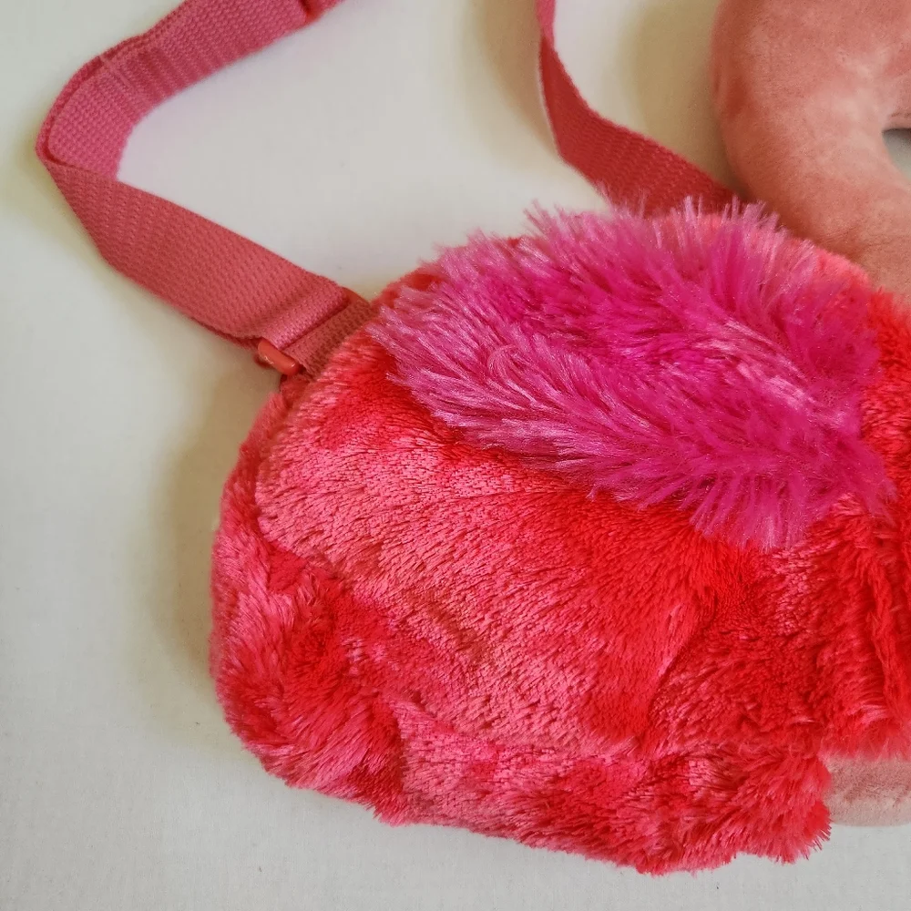 3/$15 Ty Gilda Flamingo Shoulder Bag hot pink adjustable strap cute
